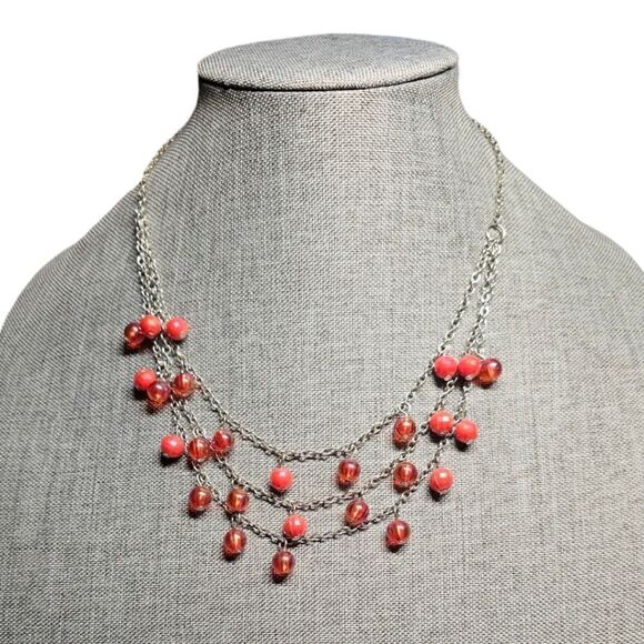 Red Berry Bliss Dangle Necklace (NWOT) - Picture 9 of 12